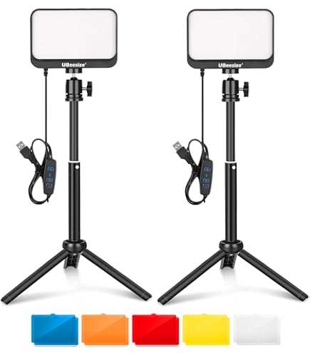 Paquete De 2 Luces Led Para Video, Luces Fotograficas Usb Regulables De 5600 K