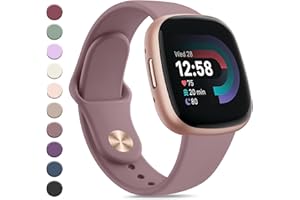 Tobfit Correa Compatible con Correa Fitbit Versa 4 / Fitbit Versa 3 / Fitbit Sense/Sense 2 Mujer Hombre, Correas de Silicona, Pulseras de Repuesto Deportiva Impermeable