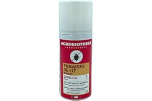 Agrobiothers | Diffuseur Automatique Anti Punaises de Lit | Elimine Punaise de Lit et Larves | Evite la Réinfestation Parasitaire | Insecticide d'Intérieur | Jusqu'à 70m2 | Fabriqué en France