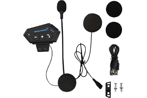 BT12 Motorcykel-Bluetooth-headset, sport cykling hörlurar, motorcykelhjälm högtalare med brusreduceringsfunktion och handsfree-kommunikationssystem, trådlösa hörlurar för skidåkning, ridning