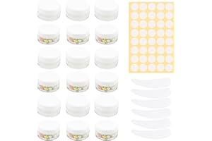 SGEHAI contenitori per cosmetici,vasetti cosmetici,barattolini plastica piccoli con tappo contenitori piccoli per creme,vuoti contenitori piccoli per creme (Bianco -5g-27 pezzi)