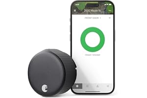 AUGUST HOME August Wi-Fi, (4th Generation) Smart Lock – Fits Your Existing Deadbolt in Minutes, Matte Black