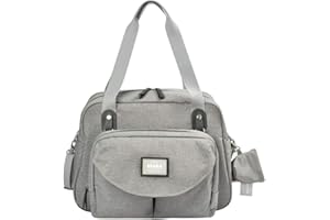 BEABA, Sac à Langer Genève II, Modulable, Grande contenance, Rangements multiples, Pochette avant amovible, repas isotherme, Système attache poussettes