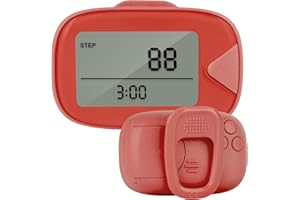 NIAAZI Pedometer for Walking 3D Step Counter with Clock, Accurate Steps Tracker Portable Pedometer with Clip, Simple Pedometer Walking Step Counter