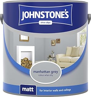 Johnstone S 307066 Wall And Ceiling Vinyl Silk Manhattan Grey 2 5 Litre Amazon Co Uk Diy Tools