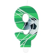 16 Candeline Di Compleanno A Tema Calcio – Numero 6, 12 Candele Verdi E 3 Mini Palloni, Per Torte Di Ragazzi E Uomini