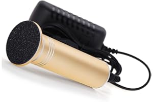 ‎I.B.N Elektrischer Hornhautentferner, Einstellbare Geschwindigkeit, Professionell Elektrisch Hornhauthobel Hornhautraspel Fußpflege für Füsse mit 60er Ersatzpad, Gold