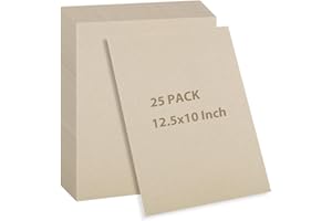 DAJAVE 25 Stück Buchtafeln, 25 x 32,5 cm, dicke graue Ordner, Spanplatten, Karton, 3 mm, 80 PT, Kraftpapier, robuste Spanplatte, Buchbinderzubehör für Buchbindung, Einband