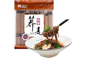 Mkostlich Nouilles Soba, Nouilles de Sarrasin, Nouilles Ramen Asiatiques Saines pour Végétariens, Sans Conservateurs, 800 g (nouille soba)