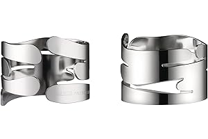 Alessi Barkring BM17S2 Set di Due Portatovagliolo di Design con Decorazione di Ispirazione Naturale, in Acciaio Inossidabile 18/10