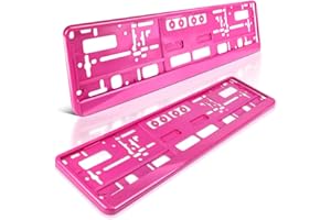 ‎SCHILDEVO schildEVO 2 Kennzeichenhalter | Think PINK | Auto PKW Kfz | ROSA Magenta | Nummernschildhalter | Kennzeichenverstärker | DHL-Versand