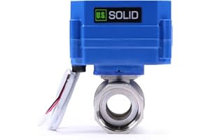 U.S. Solid 1" DN 25 Stainless Steel Motorized Ball Valve 220V AC (85-265 V AC) Electrical Ball Valve, 2 Wire Auto Return Setup