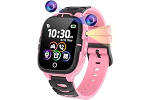 ELEJAFE Smartwatch Kinder, Kinder Smartwatch mit Telefon Anruffunktion SOS 24 Spiele MP3 Musik, Handy Uhr Kinder Wecker Recorder Junge Mädchen Weihnachten Geschenk(Enthalten Sie 1 GB Micro-SD-Karte)