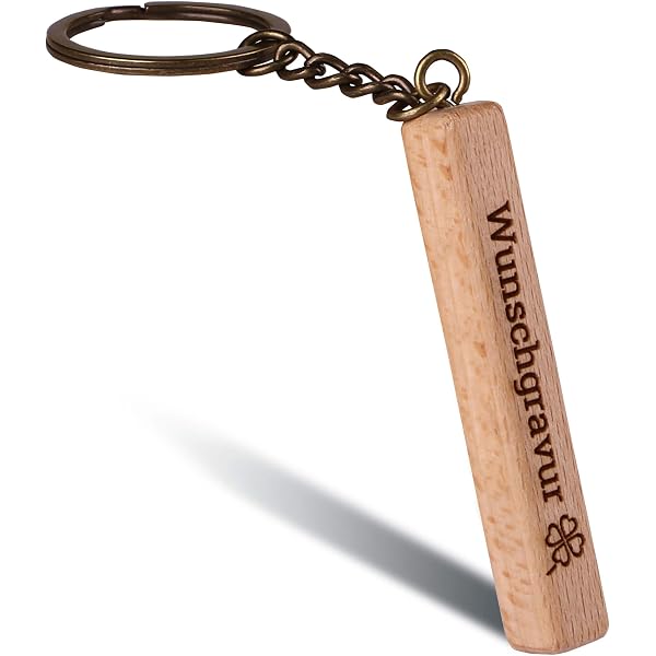 Lieblingsmensch Gravur Schlüsselanhänger Aus Holz – Personalisiert Mit Deinem Wunschtext