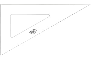 Graphoplex Equerre 60° 3 bords antitaches 32 cm Transparent