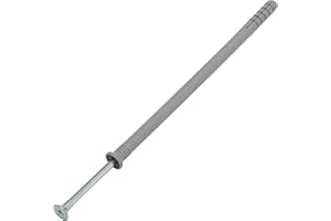 AERZETIX - C67166 - Juego de 50 Tacos clavos Ø8x160mm con brida biselada en polietileno + 50 clavos-tornillos Ø4.9x165mm con cabeza fresada PZ2 en acero - para golpear - estructura metálica hormigón