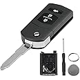 3 Buttons Car Key Fob Case For Mazda 3 6 MX5 RX8 Key Shell for Mitsubishi version with Screwdriver Key Ring Battery CR1616