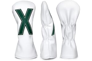 AMXKEPODA Premium Large Number Embroidery Golf Wood Headcover for Driver Fairway Wood Hybrid Club 135X Head Cover Choice