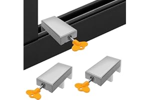 ANYUAN BOY 2PCS Sliding Window Door Locks Sash Stopper,Aluminum Alloy Plastic Steel Window Limit Stopper,Child Safety Anti Theft Protection Door Window Lock Stopper