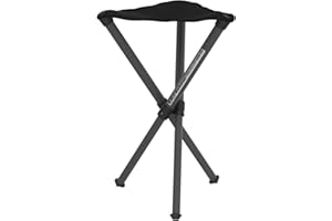Walkstool - Basic Model - Black - 3 Legged Folding Stool in Aluminium - Height 50 cm - Foldable Stool - Maximum Load 150 kg - Made in Sweden
