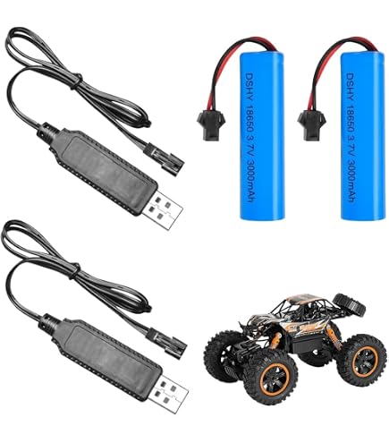 Baterías 18650 Recargables KUWUNG - 4 Unidades 3.7V 3000 MAh, Con Cargador USB, Para Juguetes RC Y Linternas