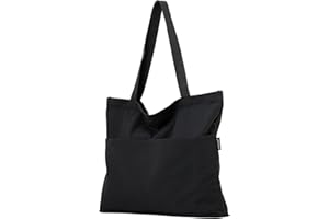 GODWOODS Tote Bag Aesthetic Canvas Handbags with Zipper for Women Travel Shoulder Bags Purses with compartments