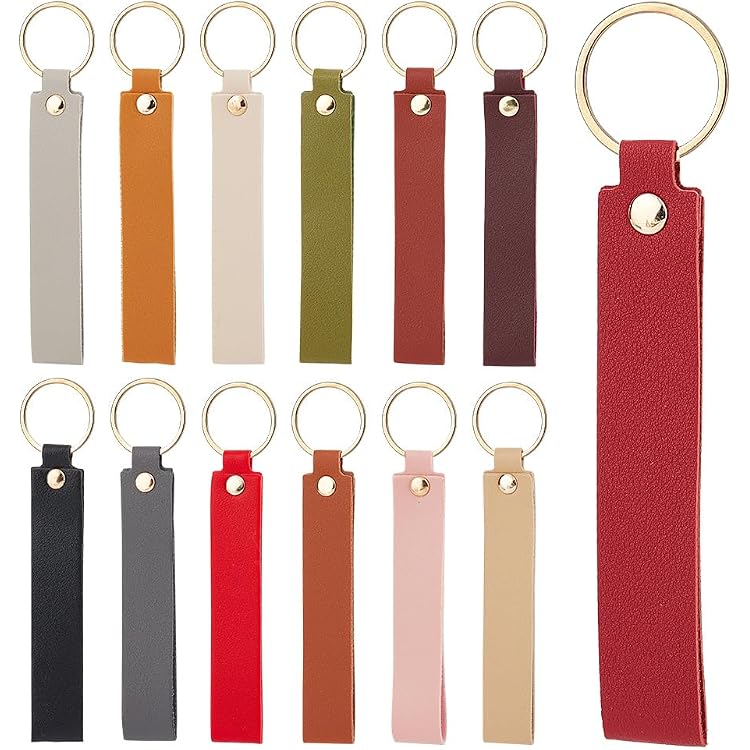 Lot De 10 Porte-clés En Cuir PU Vierges Pour Gravure Laser - Personnalisables, Cadeaux D'anniversaire Ou D'entreprise