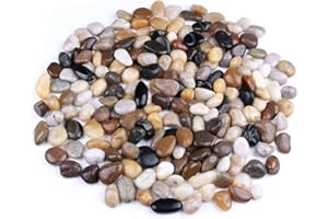 Ruiuzioong Piedras Decorativas, Cantos rodados, pulidas, Piedras de Colores Surtidos, Naturales, pequeñas Piedras Decorativas de río (Mezcla de Colores-1.5kg)