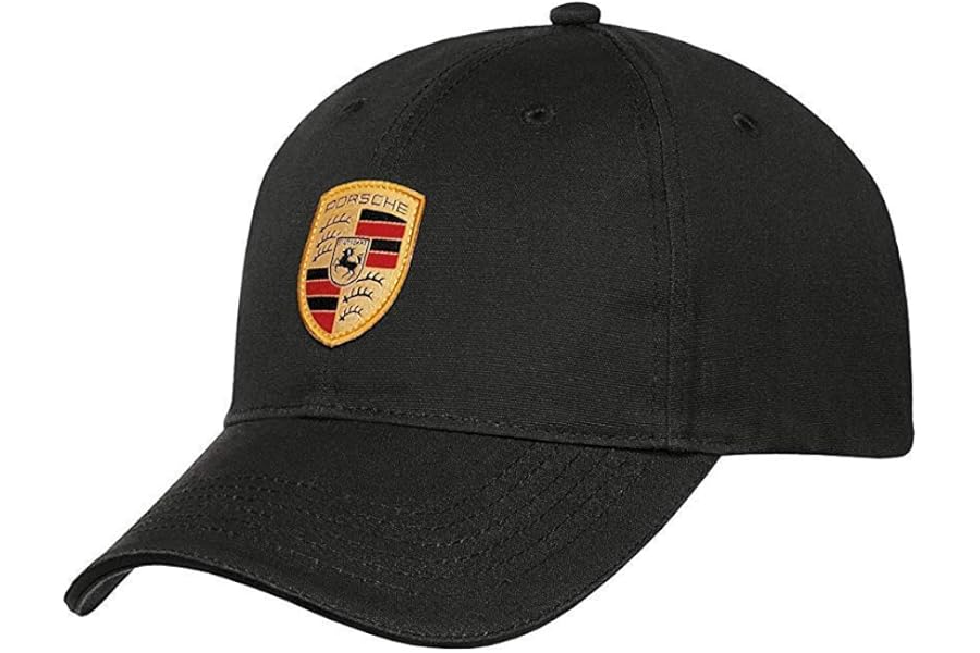 Porsche Black Crest Logo Cap, offiziell lizenziert