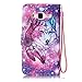 Produktbild Handyhülle Samsung Galaxy J3 (2016) / J320F Hülle Tasche, Ougger Wolf Print Beutel Briefhülle Tasche Bumper Schale Schutzhülle PU Leder Weich Magnetisch Stehen Silikon Haut Flip Case Cover mit Kartenslot