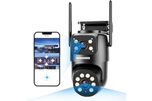 BEENOZO 2.5K Security Camera Outdoor 2.4&5 GHz WiFi, 360°PTZ Surveillance Cameras for Home with Color Night Vision,Auto Tracking, Siren, Two-Way Audio