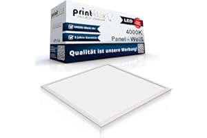 ‎PRINT-KLEX GMBH & CO.KG LED Panel Ultraslim 60x60cm Deckenleuchte Lampe Flächenleuchte 4000K-Neutralweiß 36W 3600 LM Weißer Rahmen - Office Plus Serie