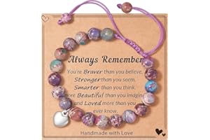 VESMIGA Healing Friendship Bracelets - Birthday/Meditation Relax/Friendship/Inspirational/Good Luck/Thinking of You/Get Well Soon Gifts Presents for Women Lady Teen Girls