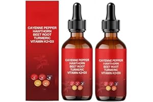 WUJIALINGMM 2 Bottles Cayenne Pepper Drops,Natural Cayenne Pepper Liquid Drops for Men and Women