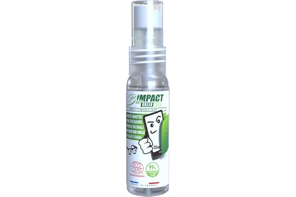 Nettoyant ecran Smartphone et Lunettes - 30ml - 99% Naturel - certifié écologique par ECOCERT