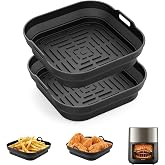 GRIFEMA Silicone Mould Air Fryer 2PCS 5-8L for COSORI Cecotec | Reusable Silicone Basket BPA Free, Non-Stick and Dishwasher W