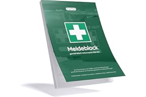 ‎FLEXEO FLEXEO Meldeblock | DSGVO konforme Alternative zum Verbandbuch | 50 Blatt | DIN A5 | Gem. DGUV 204-020 | Stand 2021 | Verbandsbuch Betrieb 2021 | Verbandbuch für Betriebe 2021 | 1 Stück