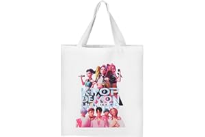 KEVRDRT Tote Bag Femme Kp0-P Dem-0n Hun-ters, Sac en Tissu 35x40cm avec Design Hun-trix, Sac en Toile de Coton, Cadeau pour Femmes et Fans d'Anime d'Anniversaire et Noël