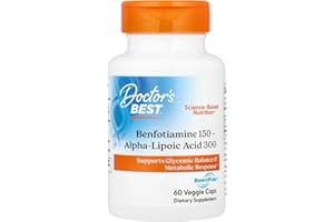 Doctor's Best - Benfotiamine + Alpha Acide lipoïque 150 mg / 300 mg - 60 Capsules végétariennes