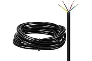Yuanjoy Trailer 5 Core Wire, 5 x 0.7 mm² Flex Flexible Round Cable for Vehicles Lighting Electrics Connection (5 Meter)