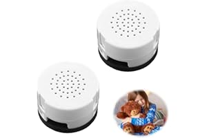 ENJIROR Voice Recorder for Teddy 2pcs 60 Seconds Recordable Compact Button Sound Box Mini Talking Tins Record a Message Toy Bear Recorders Module Device for Children Kids Doll Small Stuffed Animal