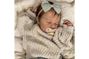 RXDOLL Reborn babydockor silikon helkropp flicka Loulou 50 cm realistiska babydockor som ser riktiga sovande bebisar nyfödd d