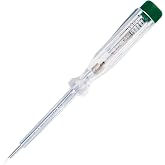 O4L Single-pole tension tester with fixed integrated fluorescent lamp, screwdriver blade and metal fixing clip, made in Germa