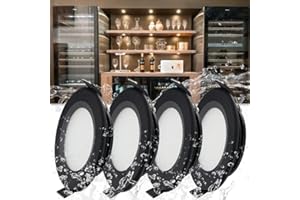 SZZILIAN LED Recessed Spotlight 12 V, 2.5 W LED Spot Lights, Dimmable, 50-60 mm Hole Diameter, IP64 Flat Recessed Spotlights for Motorhome, Boat, Car, Camper, Yacht Furniture, 6000 K Cool White, Pack of 4