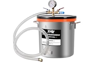 PB MOTOR TECH BMT PB Motor Tech 5 Gallon Stainless Steel Vacuum Chamber with Tempered Glass Lid, 18.9L Degassing Chamber, Ideal for Resin Casting, Silicone Degassing, Essential Oils & Wood Stabilization
