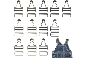 JRYXDS 6 Set Latzhosen Schnalle Latzhose Clips,Latzhosen Schnalle,Metall Dungaree Schnallen Hosenträger Schnallen Mit Schiebeschnalle Für Strapse Hose Jacken Jumpsuits Kinder Overall