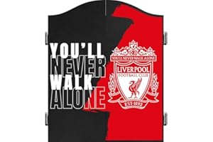 FOCO Darts Corner Officially Licensed Liverpool Football Club The Reds FC Darts and Dartboard Cabinet, Available in Multiple Designs.