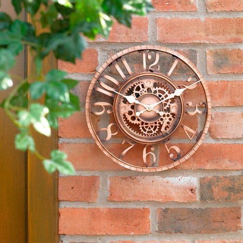 Four Seasons Vintage GCLOCK6 Cog Works Clock, Transparent, 12-Inch