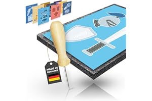 Jean-Philippe Dietz® - Prickelset mit 10 Vorlagen (A5) - JUNGS VERSION - MADE IN GERMANY - Prickeln Prickelnadel Prickelfilz für Kinder | 20 x 15 x 1 cm