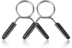 DORART HOME Stop Disque à Ressort 30 mm, 2 pcs Fermoire d'Haltères en Acier Inoxydable Collier à Pince pour Barre Olympique 30mm Bagues de Serrage Sécurisée Barbell Clips pourHaltérophilie Formation Argent